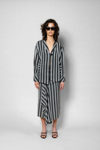 VIVIENNE WRAP SKIRT - STRIPE