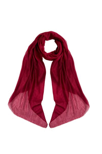 ULTRA-FINE CASHMERE SCARF - BURGUNDY