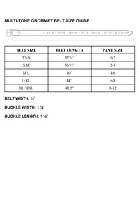 MULTI-TONE GROMMET BELT