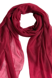 ULTRA-FINE CASHMERE SCARF - BURGUNDY