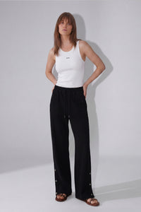 MONOGRAM TRAVEL PANT - CREAM