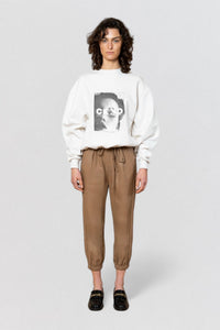 CLAIRE LEATHER PANT - CAMEL