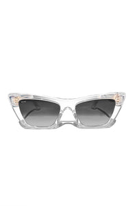 CLEO SUNGLASSES - CLEAR/GOLD