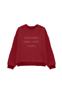 METROPOLITAN CREWNECK - MERLOT