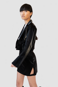 ANYA PYTHON CROPPED BLAZER