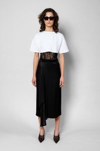 VIVIENNE WRAP SKIRT - BLACK