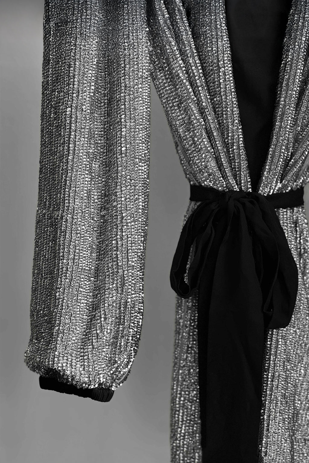 sequin wrap blazer dress SEQUIN WRAP BLAZER/DRESS