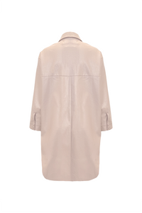 STEVIE PERFORATED SHACKET - BLUSH
