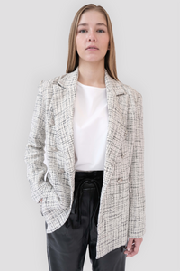 CAMERON TWEED BLAZER - CREAM