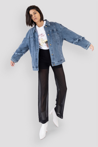 FARRAH DENIM JACKET - VINTAGE BLUE