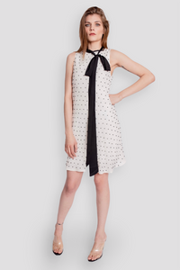 AMELIE SILK PEARL DRESS - CREAM