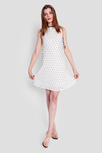 AMELIE SILK PEARL DRESS - CREAM