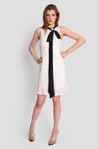 AMELIE SILK PEARL DRESS - CREAM