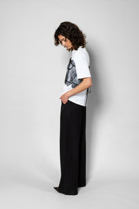 CECILE LACE TEE - CLAY