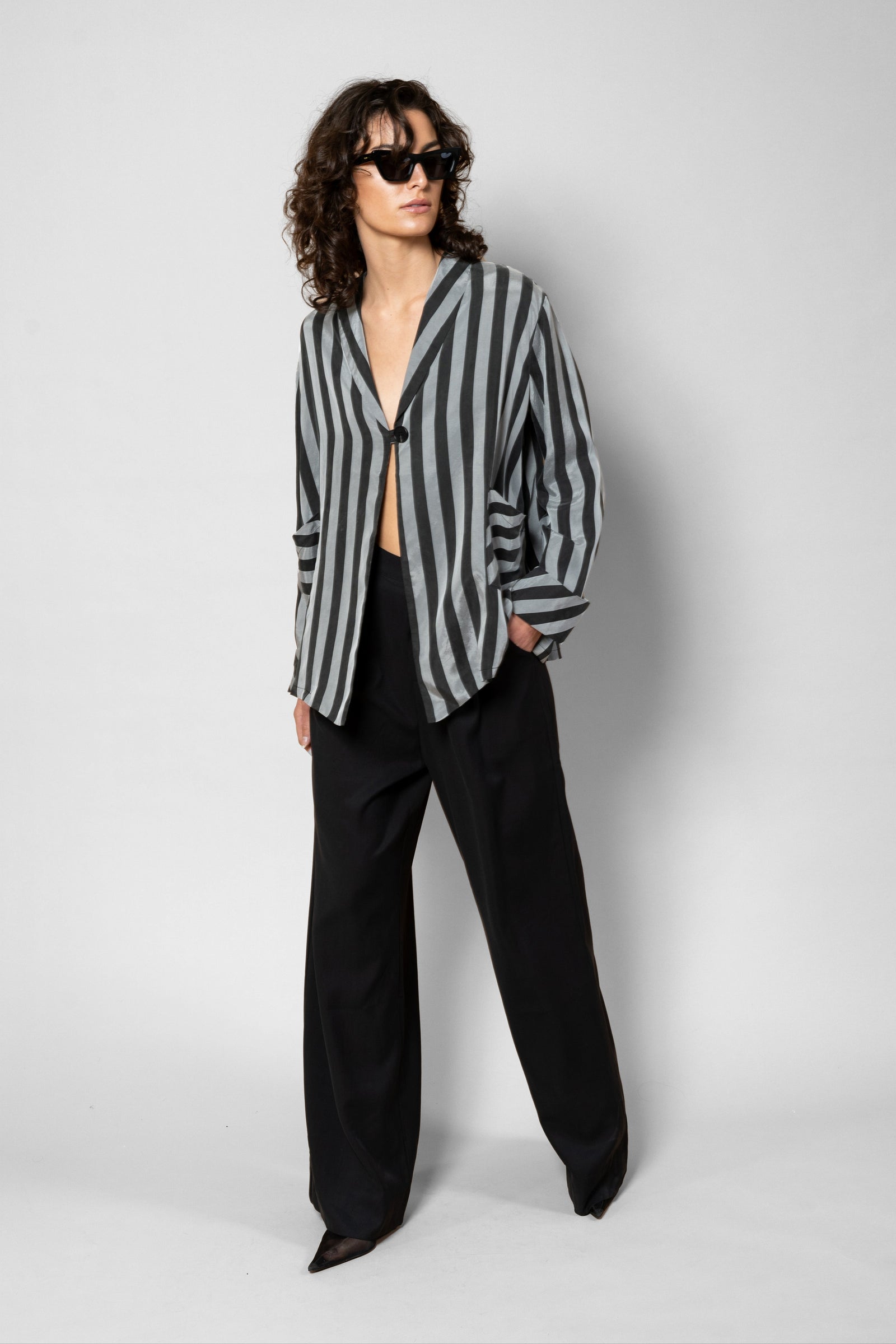 SHADOW STRIPE BLOUSE – CHRISTINA KARIN SHADOW STRIPE BLOUSE – CHRISTINA KARIN