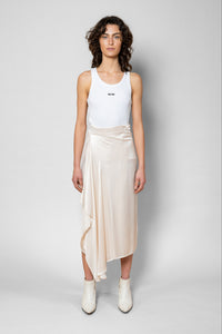 TANIA WRAP SKIRT - CREAM
