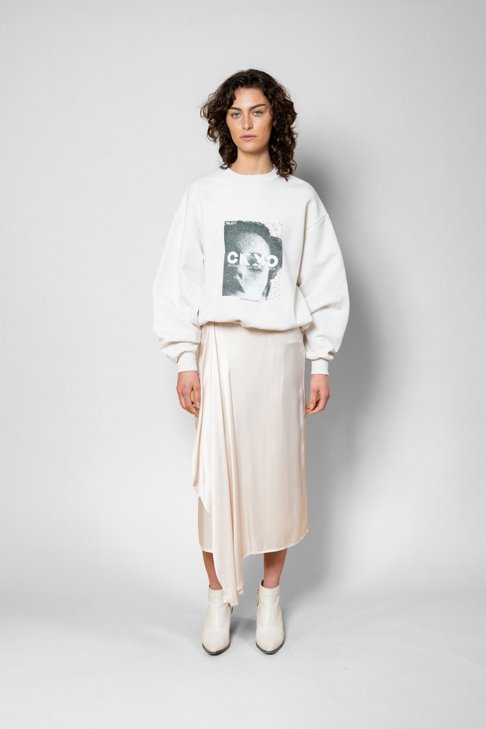 TANIA WRAP SKIRT - CREAM – CHRISTINA KARIN