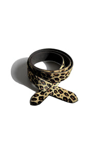 LEOPARD PONY HAIR BELT