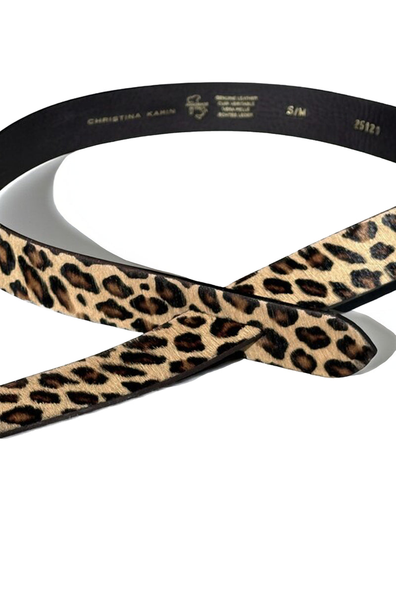 LEOPARD PONY HAIR BELT – CHRISTINA KARIN display picture 2