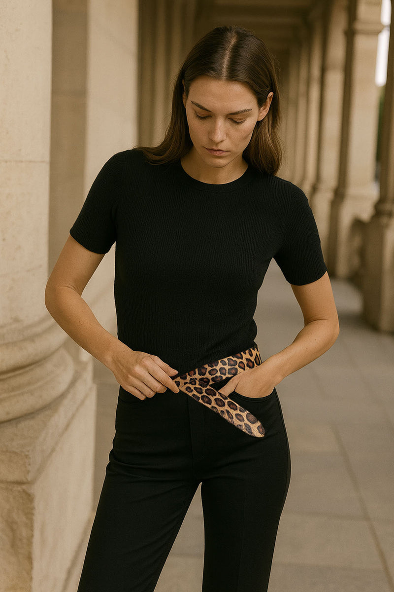 LEOPARD PONY HAIR BELT – CHRISTINA KARIN