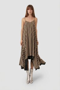 ADELE MAXI- CAMEL/BLACK STRIPE