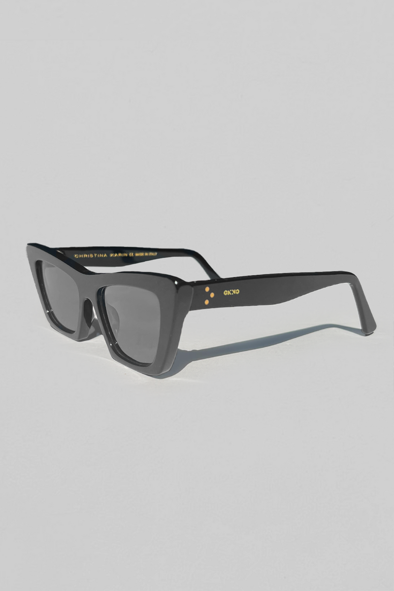 CLEO SUNGLASSES - CLEAR/GOLD