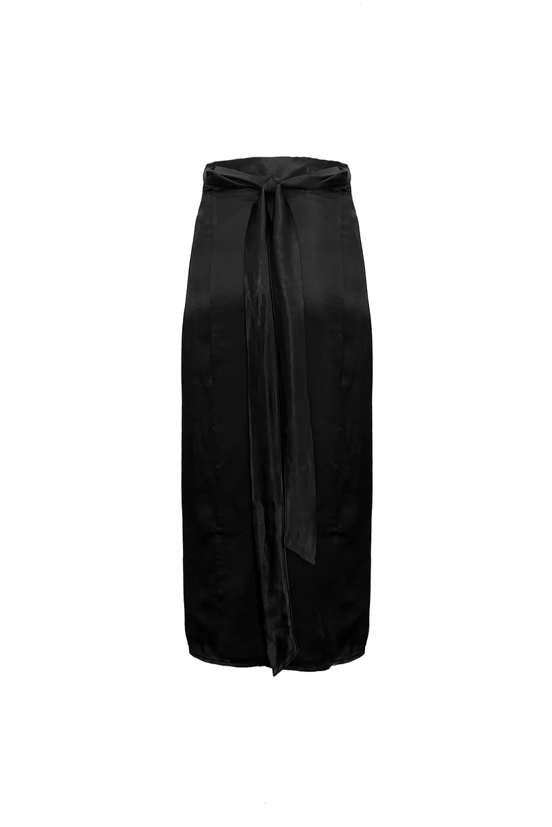 VIVIENNE WRAP SKIRT - BLACK