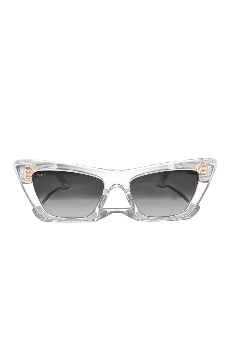 CLEO SUNGLASSES - CLEAR/GOLD