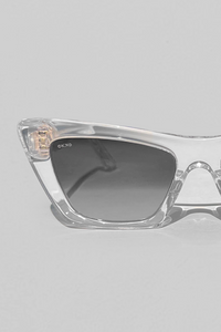 CLEO SUNGLASSES - CLEAR/GOLD