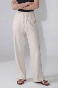 MONOGRAM TRAVEL PANT - CREAM