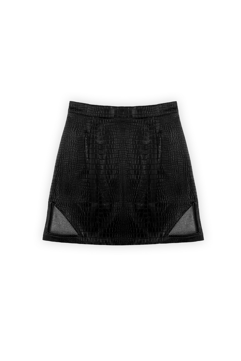 MALIN PYTHON CUT OUT SKIRT