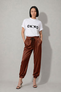 LOUISE SATIN PANT - OLIVE