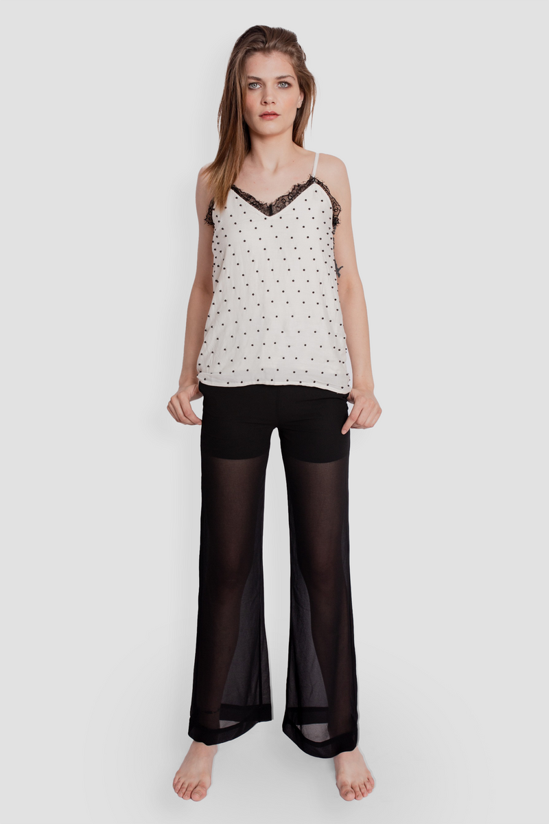 COLETTE SILK PEARL CAMISOLE - CREAM