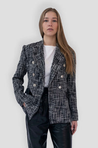 CAMERON TWEED BLAZER - BLACK