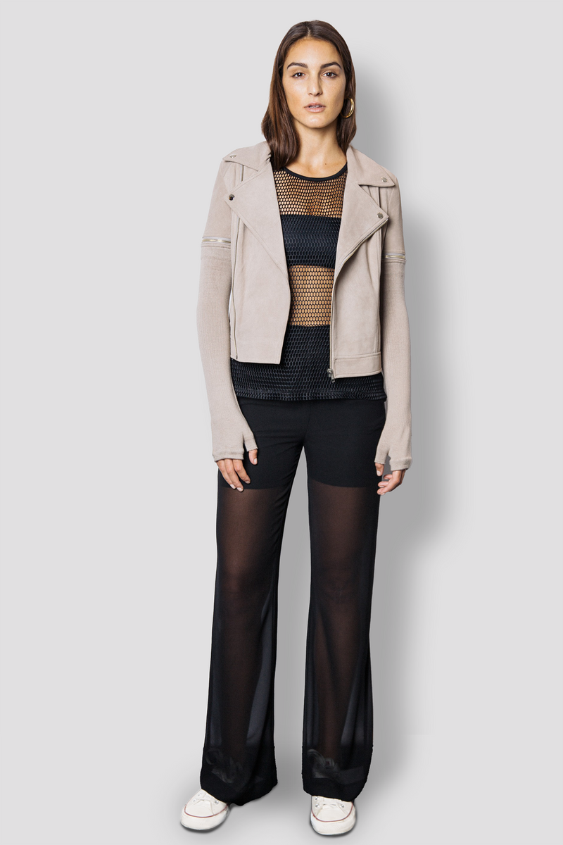 COVET SUEDE MOTO - STONE