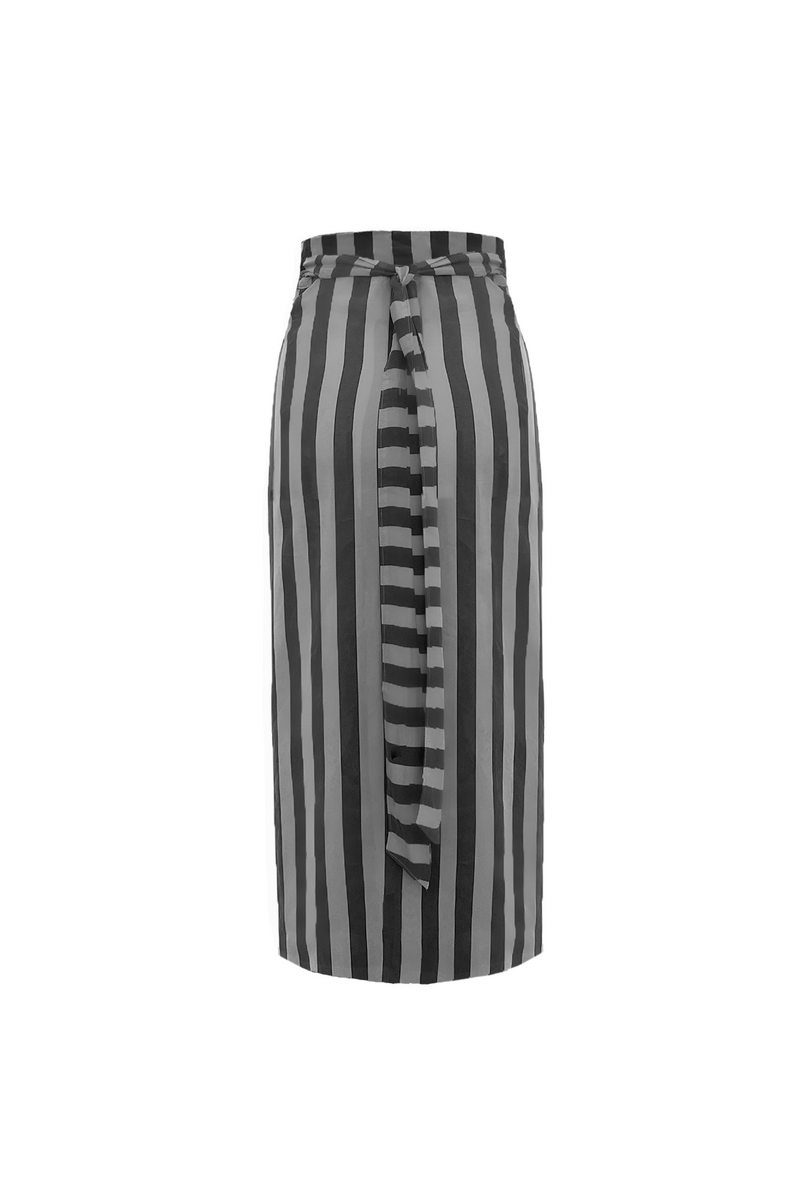 VIVIENNE WRAP SKIRT - STRIPE