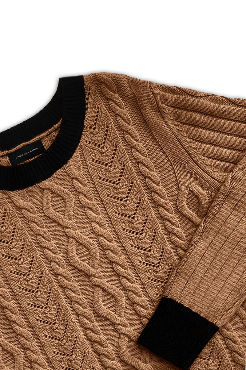 PHOEBE CASHMERE KNIT - CAMEL