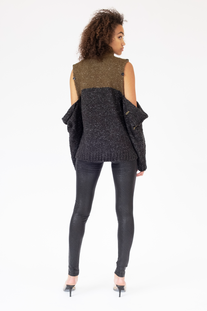 CHARLIE CONVERTIBLE SHOULDER SWEATER