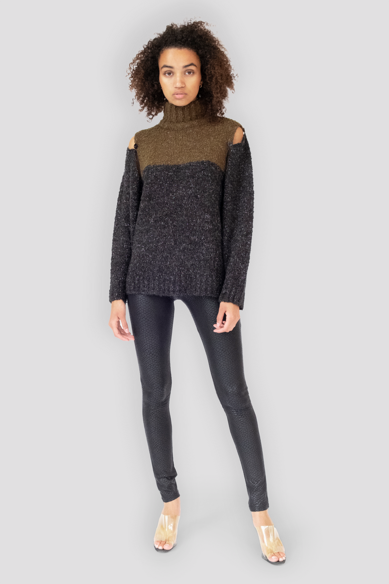 CHARLIE CONVERTIBLE SHOULDER SWEATER